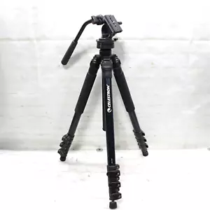Celestron Photography Video Tripod with Pan/Tilt Head Vintage Heavy Duty - Picture 1 of 13