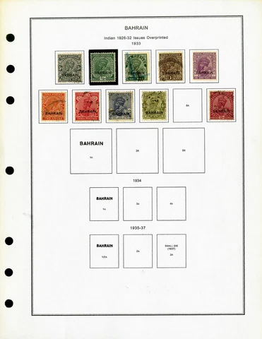 Bahrain Useful 1930s to 1990s Mint & Used Stamp Collection Cover