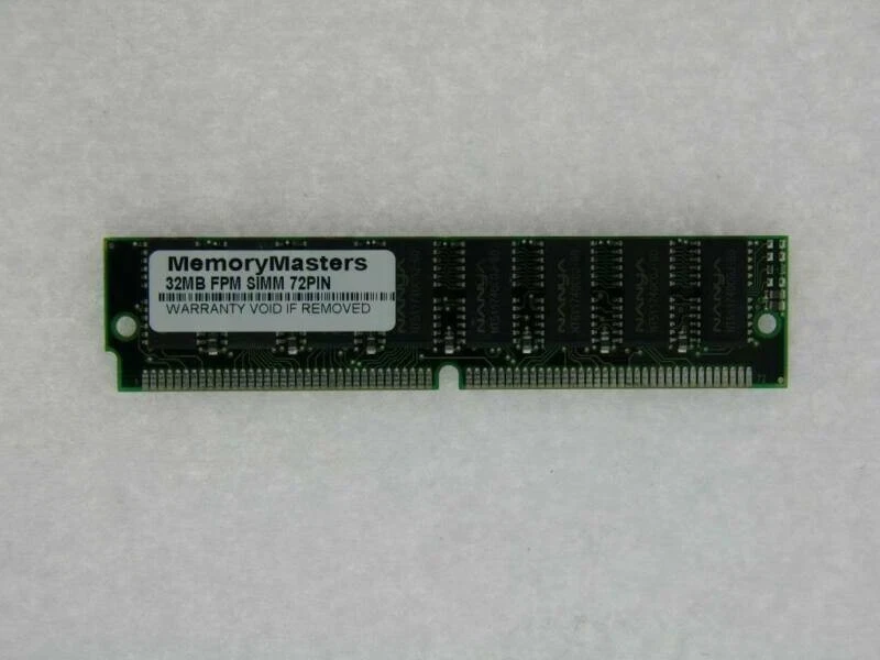 32MB 72-pin 60ns FPM SIMM Non-Parity Memory 8x32 5V RAM Apple Macintosh - Image 1 of 1