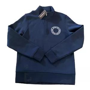 New Michael Kors Men's Navy Size Small Logo Quarter Zip Sweater NWT - Picture 1 of 8