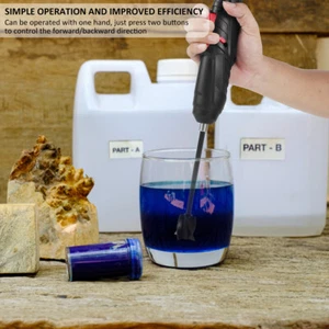 Electric Epoxy Resin Mixer USB Charging Resin Stirrer 2Stirring Paddles Bubbles⬰ - Picture 1 of 12