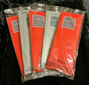 lot of 5 packages Hallmark tissue paper red metallic silver - Picture 1 of 2