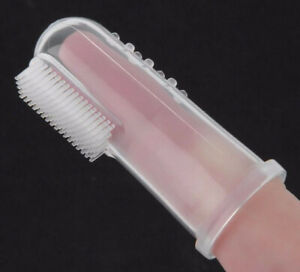 Soft Finger Toothbrush Pet Dog Dental Cleaning Teeth Hygiene Brush Cat UK Supply