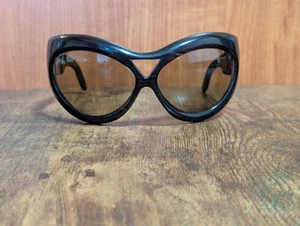 VINTAGE YVES SAINT LAURENT OVERSIZED HEAVY ACETATE SUNGLASSES MADE FRANCE #X17 - Picture 1 of 15