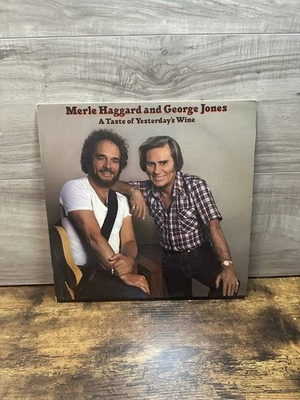 Merle Haggard And George Jones A Taste Of Yesterday's Wine LP Epic 1982 12” - Image 1 of 4