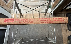 Vintage Coleman Folding Aluminum Hi-Stand Model 591A499 + Box Tailgate Hunt Fish - Picture 1 of 9