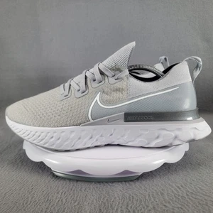 Size 12 - Mens Nike React Infinity Run Flyknit Wolf Grey/White Running Shoes - Picture 1 of 20