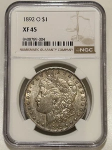 1892 O Morgan Silver Dollar NGC XF45 Tough Date Morgan - Picture 1 of 8