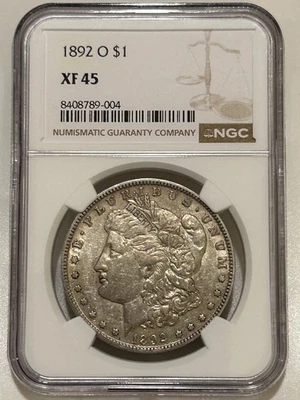 1892 O Morgan Silver Dollar NGC XF45 Tough Date Morgan - Image 1 of 4