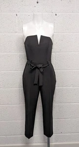 Miss Selfridge Petite Strapless Jumpsuit Black UK 10 - New - Picture 1 of 7