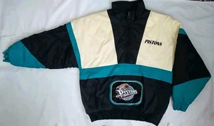 VINTAGE RARO LOGO 7 PISTONI DETROIT 1/2 ZIP PULLOVER GIACCA INVERNALE TAGLIA L - Foto 1 di 11