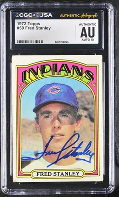 1972 Topps Fred Stanley #59 CGC Authentic - Image 1 of 2