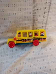 Miniature World's Smallest Fisher Price School Bus 3.5". Missing Door R1 - Picture 1 of 5