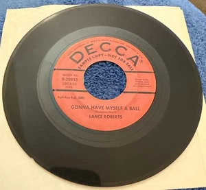 Rare Teen Pop Lance Roberts Gonna Have Myself A Ball 7” 45 Vinyl Record - Foto 1 di 4