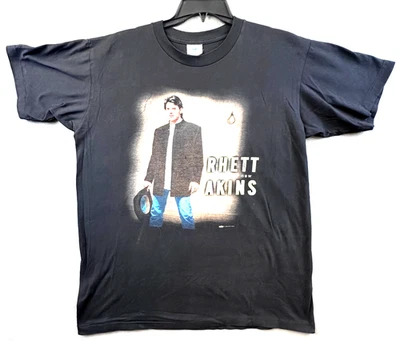 VTG Rhett Adkins Mens XL Autographed 1996 Tour Tee USA Made Winterland Tag - Image 1 of 4