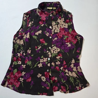 Caslon 100% Seda Tanque Flores Talla Mediana  Foto 1 de 4