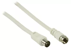 Blei Flylead Kabel 3Mtr F-Typ Schraubstecker Stecker auf Koaxialstecker Stecker - Bild 1 von 3