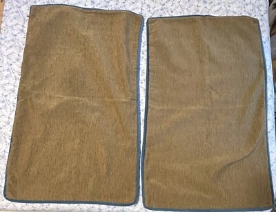 2 fundas de almohada HiEnd Accents King marrón con adornos azules Foto 1 de 4