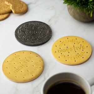 Biscuit Coaster Round Printed Acrylic Drinks Coaster Novelty Cookie Coaster Gift