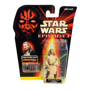 Hasbro Star Wars Episode 1 Qui-Gon Jinn With CommTech Chip 1998 Sealed NIB - Picture 1 of 2