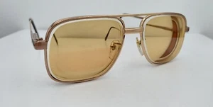 Vintage Anthony Martin Darren 13 Gold Pilot Metal Sunglasses FRAMES ONLY - Picture 1 of 5