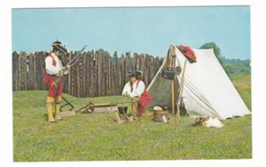Fort Necessity Battlefield / Britische Soldaten / Mid Century Postkarte - Bild 1 von 2