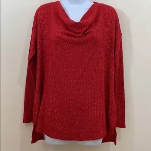 Suéter túnica suéter cuello capucha rojo Cato top manga larga talla pequeña - Imagen 1 de 8