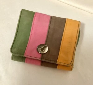 Geldbörse Regenbogenfarben von American Eagle Outfitters Stoff Portemonnaie Druckknöpfe Boho - Bild 1 von 8
