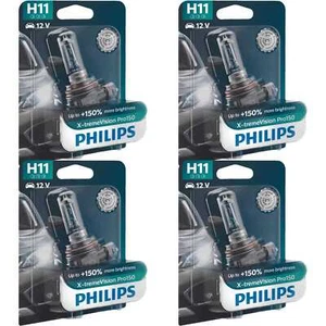4x Philips X-tremeVision Pro150 H11 Halogen bis zu 150% mehr Licht 55W 12V - Bild 1 von 5