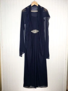 Alex Evenings Women's V Neck Chiffon Gown Size 6 with shawl $239.00 - Picture 1 of 4