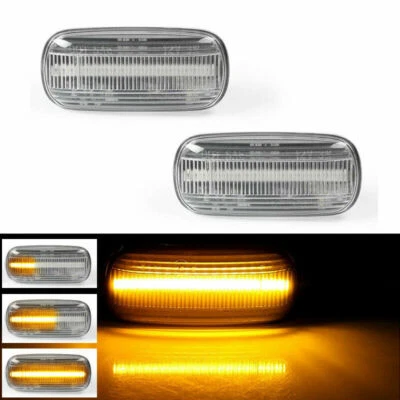 Dynamic Flowing LED Side Marker Blinker Amber Light For 07-11Audi TT 8J A3 A4 A6 - Image 1 of 4