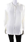 Frame Womens Linen Long Sleeve Button Down Collared Shirt White Size XS