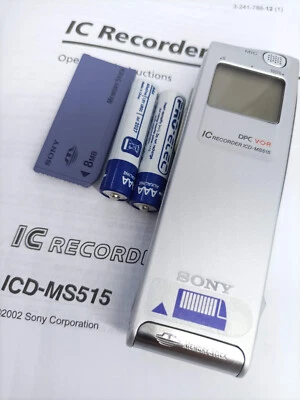 Sony ICD-MS515 Memory Stick Voice Recorder Handheld Dictation Dictation Machine - Image 1 of 4