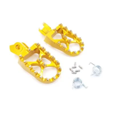 Estriberas anchas mecanizadas CNC para moto de cross MX para Suzuki RMZ250 RMZ450 dorado Foto 1 de 4
