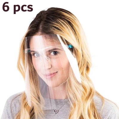 6pcs Face Shield Clear Glasses Protector Prevention,Arttoframes,eye,transparent  - Image 1 of 4