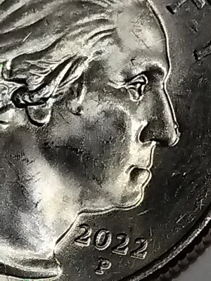 2022 P Nina Otero-Warren Quarter Error Die  Small Chip On Nose - Image 1 of 4