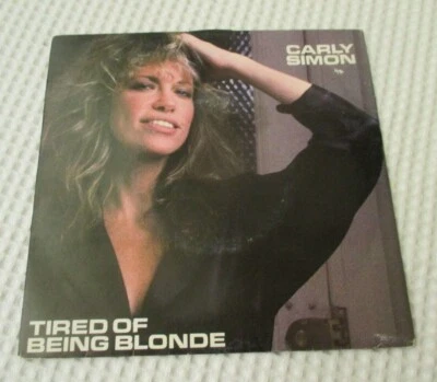 CARLY SIMON TIRED OF BEING BLONDE / BLACK HONEYMOON 7" 1985 EPIC ES 1058 - image 1 of 2