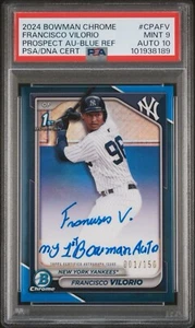 Francisco Vilorio 2024 Bowman Chrome My 1st Bowman Auto Blue Refractor /150 PSA - Picture 1 of 2