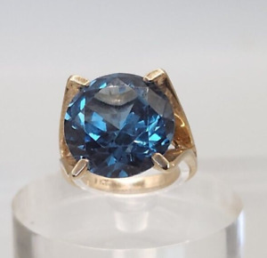 Stunning Vintage Faceted Spinel Ring, 9ct Yellow Gold, Ring Size L 1/2
