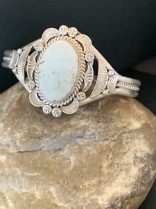 Brazalete Navajo Dry Creek Turquesa Plata de Ley 2084 - Imagen 1 de 12