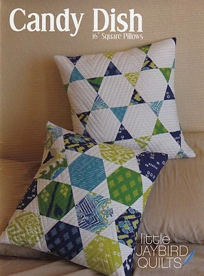 Candy Dish Quilt Pattern ~ Hexagon Pillows ~ uses Jaybird Hex N More ruler - Image 1 of 4