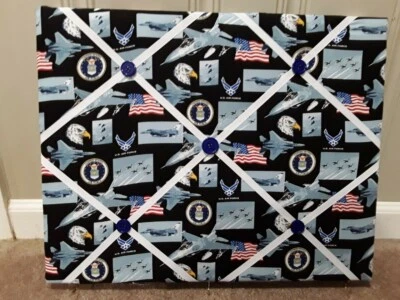 United States Air Force Themed Memory Board with Hooks - Image 1 of 2