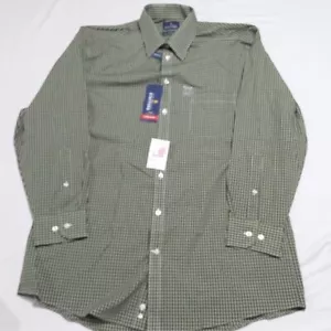 Stafford Shirt Herren Größe 16,5 32-33 grün kariert langarm geknöpftes Kleid Freizeit - Bild 1 von 7
