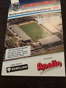 1987 West Bromwich Albion V Shrewsbury Town Football Programme - Picture 1 of 2