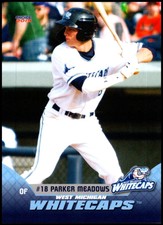 2019 Choice West Michigan Whitecaps #16 Parker Meadows NM-MT West Michigan White