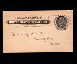 LIBRARY FLAG CANCEL New Hampshire State Library Concord 1901 2Q - Picture 1 of 2