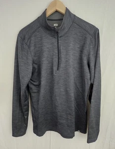 EUC REI Co-op Midweight M Base Layer 1/4 Zip Long Sleeve Shirt Gray Free Ship - Picture 1 of 7