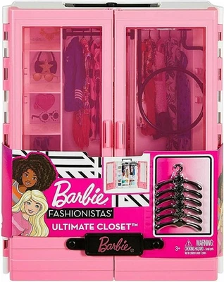 Barbie Fashionistas ultimativer Schrank Schrank tragbar Mode Spielset Spielzeug GBK11