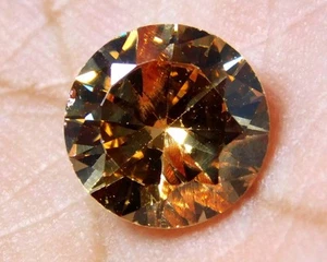 6.50 Ct Natural Round Cut Cambodian BROWN Zircon Loose Gemstone Lot.ZI-14A. - Picture 1 of 5