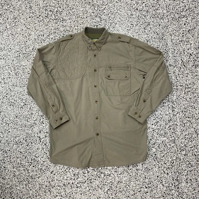 Vintage Cabelas Shirt Mens Medium Green Safari Hunting Outdoor Long Sleeve - Image 1 of 4